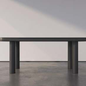 侘寂黑色餐桌3D模型下载